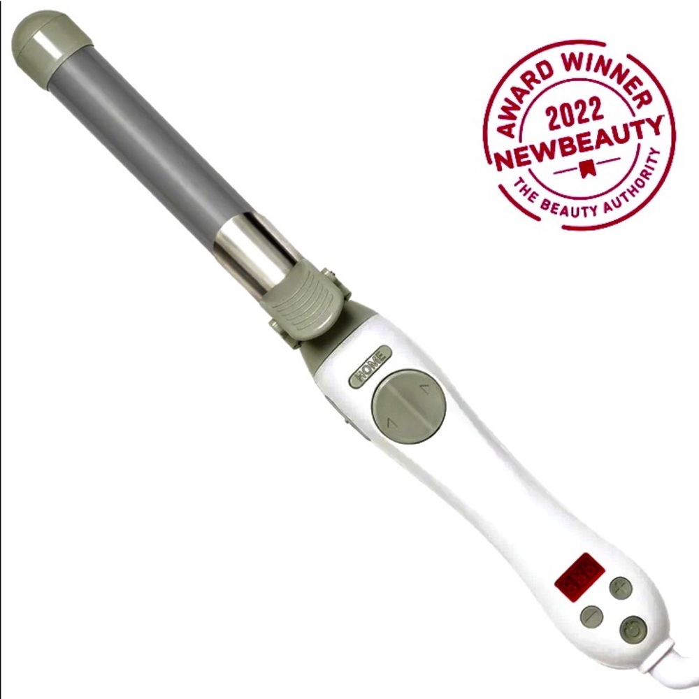 BEACHWAVER® S1 DUAL VOLTAGE WHITE ROTATING CURLING IRON